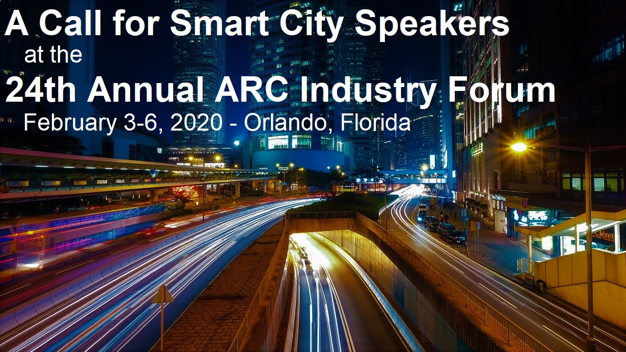 Call for Speakers - Smart City Track ARC Forum 2020