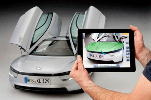 Volkswagen's MARTA (Mobile Augmented Reality Technical Assistance) tablet app. 
